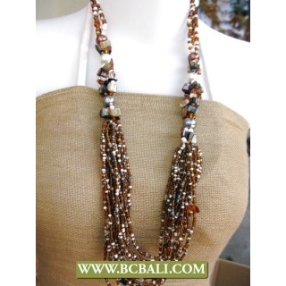 Beads mixed Shells Layered Necklaces Fashion